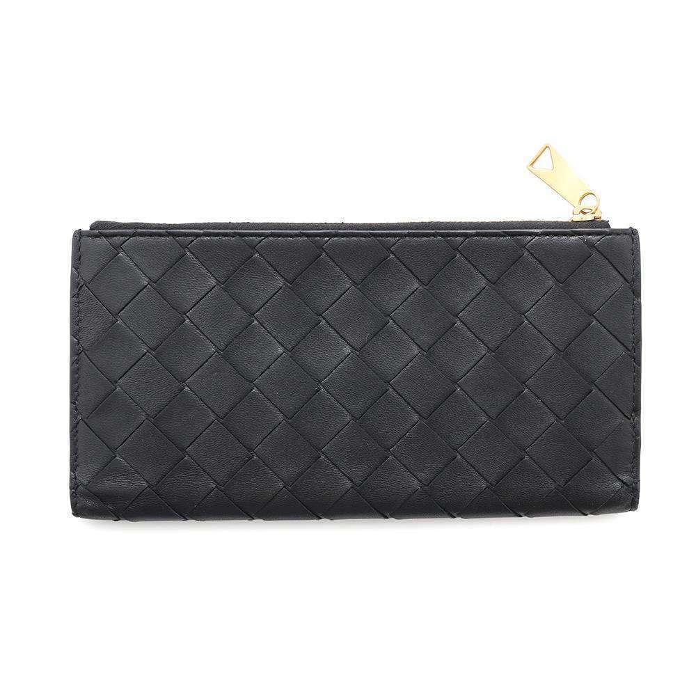 Bottega Veneta Long Wallet Intrecciato Leather Bifold Black - Picture 3 of 13